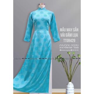 Áo Dài Truyền Thống Gấm Lụa TTGR429